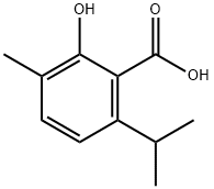 2-羟基-6-异丙基-3-甲基苯甲酸 结构式