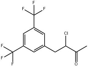 4-[3,5-bis(trifluoromethyl)phenyl]-3-chloro-2-butanone 结构式