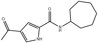 1H-Pyrrole-2-carboxamide,4-acetyl-N-cycloheptyl-(9CI) 结构式