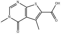 3,5-二甲基-4-氧代-3,4-二氢噻吩并[2,3-D]嘧啶-6-羧酸 结构式