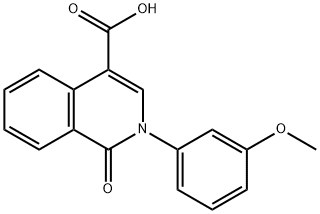 2-(3-甲氧苯基)-1-氧代-1,2-二氢4-异喹啉甲酸 结构式
