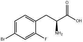 4-溴-2-氟-DL-苯丙氨酸 结构式