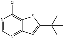 6-叔丁基-4-氯噻酚[3,2-D]嘧啶 结构式