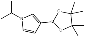 1-异丙基-3-(4,4,5,5-四甲基-1,3,2-二氧硼杂环戊烷-2-基)-1H-吡咯 结构式