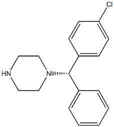 (S)-1-[(4-氯苯基)苯甲基]哌嗪 结构式