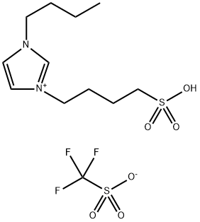 1-丁基-3-(4-磺丁基)咪唑三氟甲磺酸酯 结构式