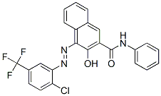 4-[[2-chloro-5-(trifluoromethyl)phenyl]azo]-3-hydroxy-N-phenylnaphthalene-2-carboxamide 结构式