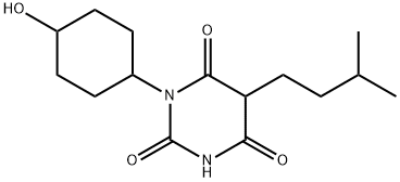 1-(4-Hydroxycyclohexyl)-5-isopentylbarbituric acid 结构式