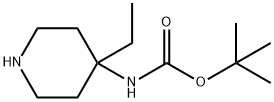 4-乙基-4-N-BOC-氨基哌啶 结构式