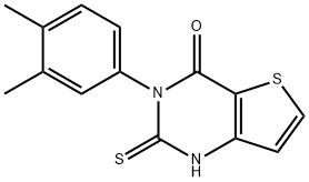 3-(3,4-Dimethylphenyl)-2-thioxo-2,3-dihydrothieno[3,2-d]pyrimidin-4(1H)-one 结构式