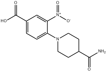 3-NITRO-4-(PIPERIDIN-4-CARBOXAMIDE-1-YL)BENZOIC ACID 结构式