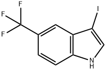 3-碘-5-三氟甲基-1H-吲哚 结构式