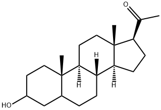 1-[(8R,9S,10S,13R,14S,17S)-3-hydroxy-10,13-dimethyl-2,3,4,5,6,7,8,9,11,12,14,15,16,17-tetradecahydro-1H-cyclopenta[a]phenanthren-17-yl]ethanone 结构式