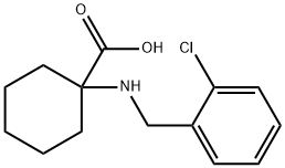 1-((2-氯苄基)氨基)环己烷-1-羧酸 结构式