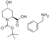 (2S,4S)-N-BOC-4-羟基哌啶-2-羧酸苯甲基胺盐 结构式