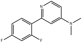 2-(2,4-difluorophenyl)-4-dimethylaminopyridine 结构式