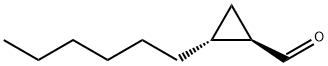 Cyclopropanecarboxaldehyde, 2-hexyl-, (1R,2R)- (9CI) 结构式