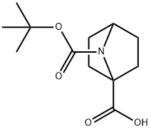7-(tert-butoxycarbonyl)-7-azabicyclo[2.2.1]heptane-1-carboxylic acid 结构式