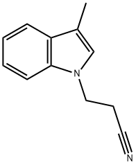 3-(3-甲基-1H-吲哚-1-基)丙腈 结构式