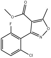 3-(2-氯-6-氟苯基)-5-甲基异噁唑-4-甲酸甲酯 结构式