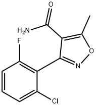 3-(2-氯-6-氟苯基)-5-甲基异恶唑-4-甲酰胺 结构式