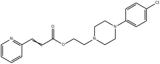 2-Pyridineacrylic acid 2-[4-(p-chlorophenyl)-1-piperazinyl]ethyl ester 结构式