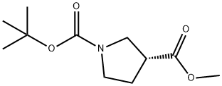 (R)-1-Boc-3-羧基吡咯烷甲酯 结构式
