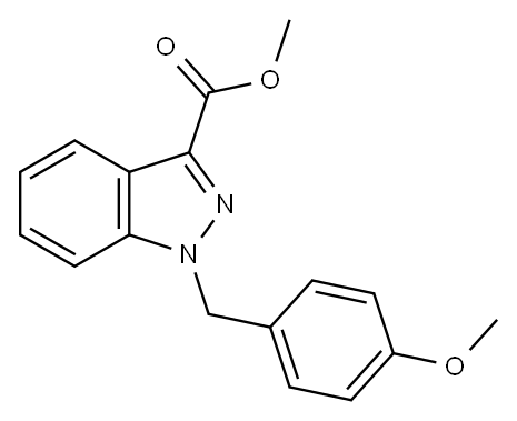 Methyl 1-[(4-methoxyphenyl)methyl]-1H-indazole-3-carboxylate 结构式