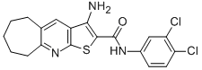 3-amino-N-(3,4-dichlorophenyl)-6,7,8,9-tetrahydro-5H-cyclohepta[b]thieno[3,2-e]pyridine-2-carboxamide 结构式