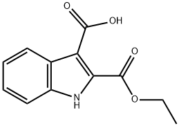 2-(乙氧羰基)-1H-吲哚-3-羧酸 结构式