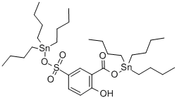 tributylstannyl 4-[[(tributylstannyl)oxy]sulphonyl]salicylate 结构式