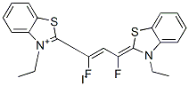 Benzothiazolium, 3-ethyl-2-3-(3-ethyl-2(3H)-benzothiazolylidene)-1,3-difluoro-1-propenyl-, iodide 结构式