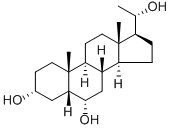 5 beta-pregnane-3 alpha,6 alpha,20 alpha-triol 结构式