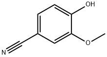4-羟基-3-甲氧基苯甲腈 结构式