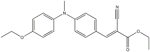 ethyl 2-cyano-3-[4-[(4-ethoxyphenyl)methylamino]phenyl]acrylate 结构式