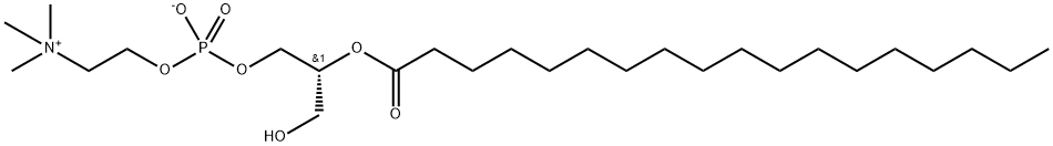 2-硬脂酰-SN-甘油-3-磷酸胆碱 结构式