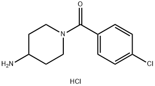 (4-氨基哌啶-1-基)(4-氯苯基)甲酮盐酸盐 结构式