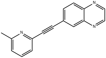 6-(6-methyl-pyridin-2-ylethynyl)-quinoxaline 结构式