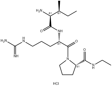 ISOLEUCYLARGINYL(N-ETHYLPROLINAMIDE) DIHYDROCHLORIDE 结构式