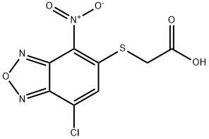 2-[(4-氯-7-硝基-2,1,3-苯并恶二唑-6-基)硫基]乙酸 结构式