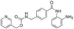 pyridin-3-ylmethyl N-[[4-[(2-aminophenyl)carbamoyl]phenyl]methyl]carbamate 结构式