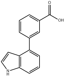 3-(1H-INDOL-4-YL)BENZOIC ACID 结构式