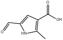 5-甲酰基-2-甲基-1H-吡咯-3-羧酸 结构式