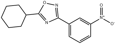 5-CYCLOHEXYL-3-(3-NITROPHENYL)-1,2,4-OXADIAZOLE 结构式