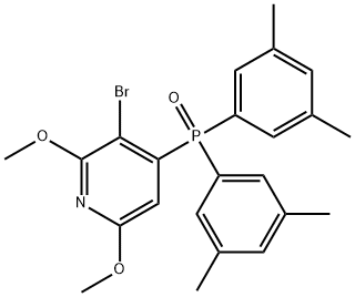 (3-溴-2,6-二甲氧基-4-吡啶基)二-3,5-二甲苯基磷氧化物 结构式