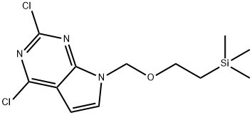 2,4-二氯-7-(2-三甲基锡乙氧基甲基)-7H-吡咯并[2,3-D]嘧啶 结构式