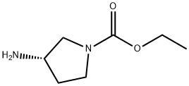 1-Pyrrolidinecarboxylicacid,3-amino-,ethylester,(3S)-(9CI) 结构式