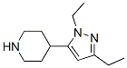 Piperidine, 4-(1,3-diethyl-1H-pyrazol-5-yl)- (9CI) 结构式