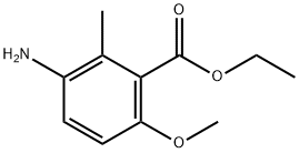 Benzoic acid, 3-amino-6-methoxy-2-methyl-, ethyl ester (9CI) 结构式