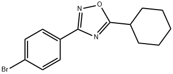 3-(4-BROMOPHENYL)-5-CYCLOHEXYL-1,2,4-OXADIAZOLE 结构式